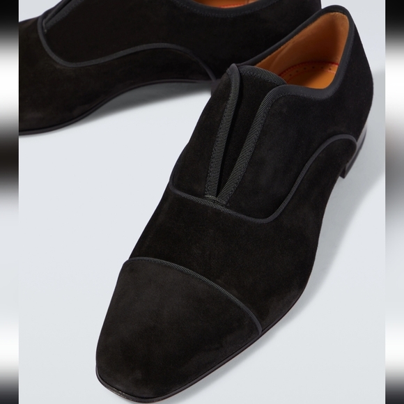 NIB Christian Louboutin Alpha Male Flat Black Shoes Sz 45.5 main image 12